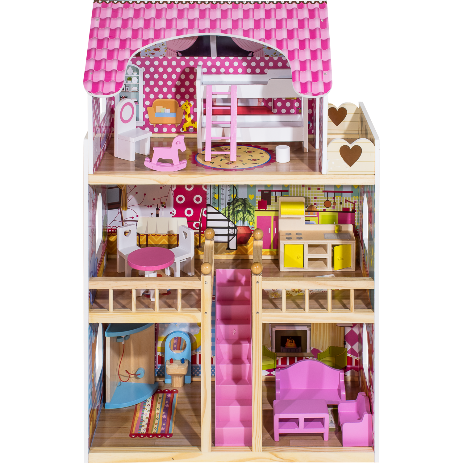 TU GIOCHI - Casetta in Legno Wood World - h90x59x33 cm